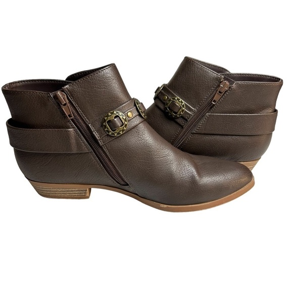 G.H. Bass & Co. Savannah Womens Ankle Booties Side Zip Sz 7.5 - Picture 1 of 12